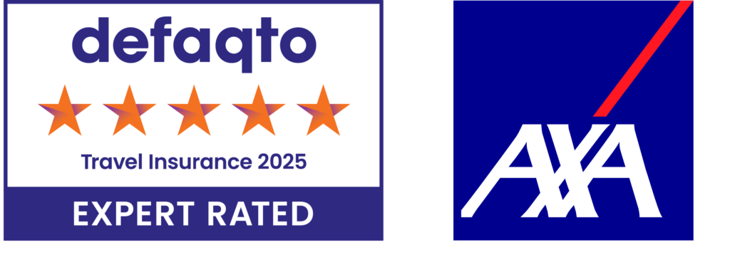 Defaqto rated 5 star Premier and Premier Plus Policies, Travel Insurance 2025, in partnership with AXA